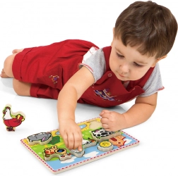 Studo Holz Steckpuzzle Mit Tieren Auf Dem Bauernhof