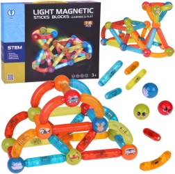 Bunte magnetische Bausteine Jokomisiada mit LED-Beleuchtung