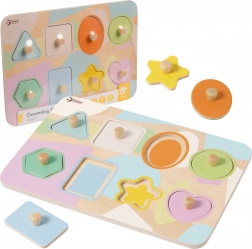 Geometrisches Holzpuzzle für Kinder