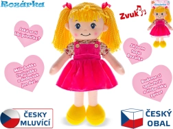 Sprechende Plüschpuppe Rozárka, blond, mit Licht und Sound