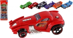 Set aus 6 Rennwagen, Metall und Kunststoff, 8 cm, Freilauf