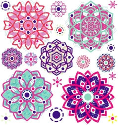 Bügelapplikation Dekoration Mandala kleiner Winkel