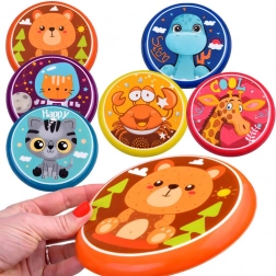 Farbenfrohe Flugscheibe 16 cm mit Tiermotiven