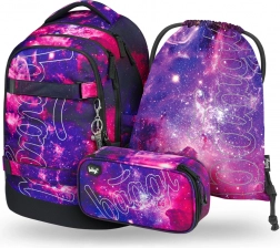 Schulset Baagl Galaxy: Rucksack, Federmäppchen, Beutel