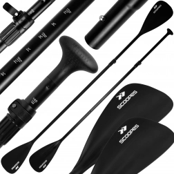 Klappbares und verstellbares 2-in-1-Paddel Blade, schwarz