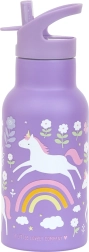 A Little Lovely Company - Edelstahlflasche 350 ml - Einhörner und Regenbogen