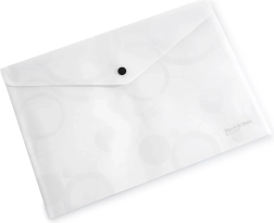 Schreibmappe mit Druckknopf A4 schwarz-weiß