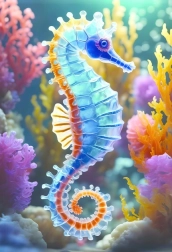 Interdruk Puzzle Bunte Natur: Seepferdchen 250 Teile