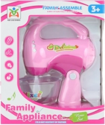 Kinder-Handmixer aus Kunststoff mit Batteriebetrieb, Licht und Sound