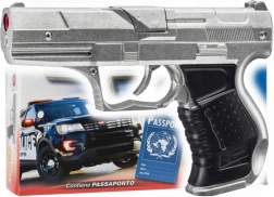 Metall-Spielzeug-Polizeipistole mit Knallplättchen, 8-schüssig PRONTO INTERVENTO