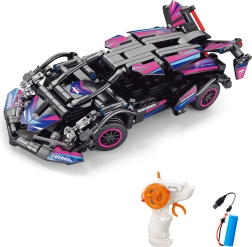 Bausteinset für pinkes ferngesteuertes RC-Auto 19 cm – 323 Teile