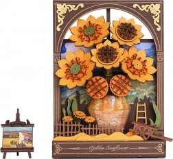 RoboTime 3D Holzpuzzle Goldene Sonnenblume