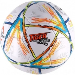 bunter Fußball Größe 5, genähtes Leder, 23 cm