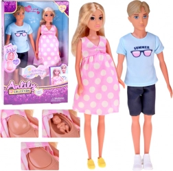 Familienset Puppen – werdende Mama, Papa und Baby