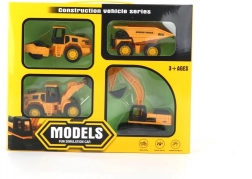 Bauspielzeug Set mit 4 Fahrzeugen