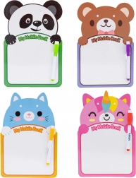 ASTRA abwischbare Tafel mit fröhlichen Tieren mit Stift