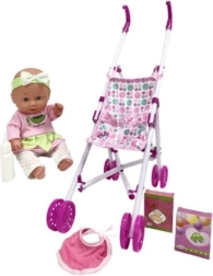 Puppe Julka mit Kinderwagen 30 cm