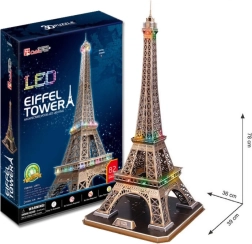 CUBICFUN leuchtendes 3D-Puzzle Eiffelturm mit LED-Beleuchtung, 84 Teile