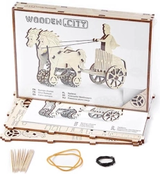 Wooden City 3D mechanisches Holzpuzzle Römischer Wagen