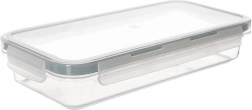 Niedrige Kunststoff-Lebensmittelbox mit Deckel und Dichtung 400 ml