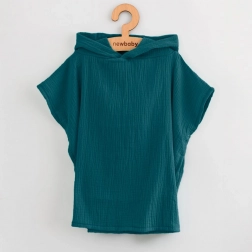 Kinder-Musselin-Poncho NEW BABY Feeling ocean XS 35 cm