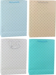 Geschenktasche mit goldenen Punkten