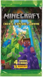 Panini Minecraft Sammelkarten der 3. Serie (Create, Explore, Survive) – Booster-Pack 4 Karten