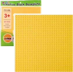 Bauplatte für Bausteine Gelb 25,5x25,5 cm