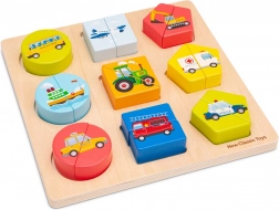 Holz-Einlegepuzzle - Verkehrsmittel