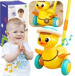 Woopie Knopf-Schiebespielzeug an Stange – Entchen mit Lichtern und Geräuschen