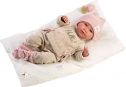 Llorens 74020 NEW BORN – realistische Babypuppe mit Geräuschen und weichem Stoffkörper – 42 cm