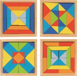 Holzmosaik Welt der Formen