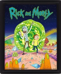 3D-Bild im Rahmen Rick and Morty Portal