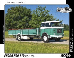 Puzzle Retro-Autos Škoda 706 RTD – Lkw, 40 Teile