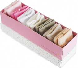 Doudou Geschenkset Socken für Mädchen 0–6 Monate, 7 Paar