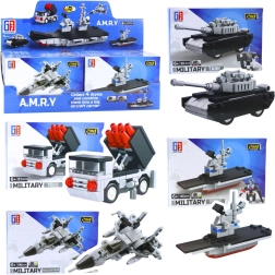 2-in-1-Bauset: Militärfahrzeuge und Roboter