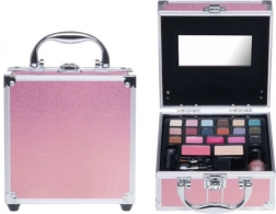 Rosa Mini-Schminkkoffer mit Make-up-Set