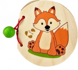 Holz-Bilderbuch mit Fuchs und Waldtieren