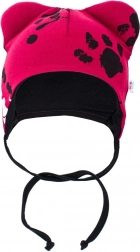 Baby Baumwollmützchen mit Öhrchen New Baby dunkelrosa 56 (0–3 M)