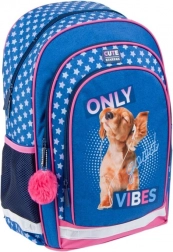 Kinder-Rucksack Good Vibes mit Sternchen und reflektierenden Elementen