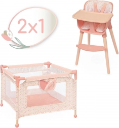 DeCuevas Möbelset für Puppen 2-in-1 Tulipe