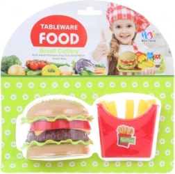 Plastischer Hamburger und Pommes für Kinder