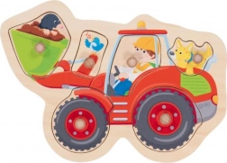 Holz-Einlegepuzzle Radlader Goki