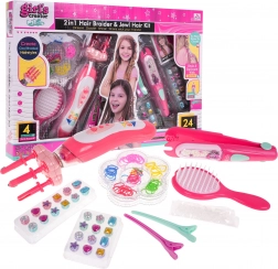Flechtset für Zöpfe mit Schmuck