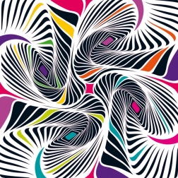 Quadratisches Puzzle Curiosi Q Shake – Muster II, 72 Teile