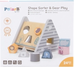 Holz-Formensortierer POLARB mit Bausteinen – Pyramide