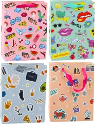 Geschenktüte mit Aufkleber-Motiv