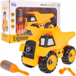 Montierbarer Betonmischer für Kinder 3+ mit Schraubendreher und 3 Bits – Kipp-Lkw