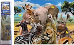 Diamantmalerei Safari Selfie 30 × 40 cm