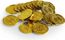 Plastik-Goldmünzen für Spiele, 24 Stk.